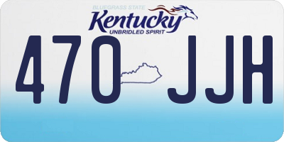KY license plate 470JJH