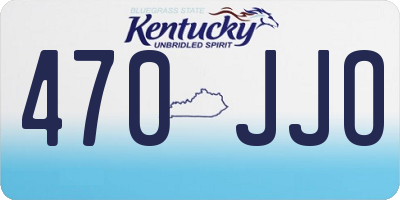KY license plate 470JJO