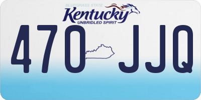 KY license plate 470JJQ