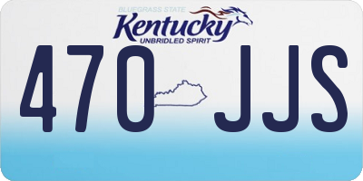 KY license plate 470JJS
