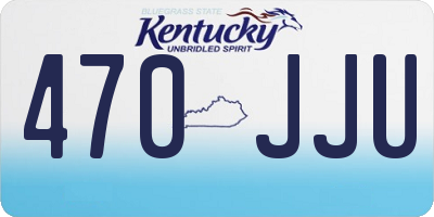 KY license plate 470JJU