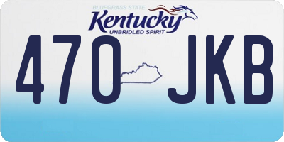 KY license plate 470JKB
