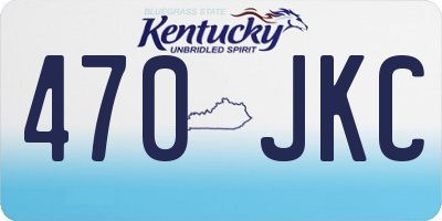 KY license plate 470JKC