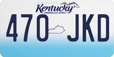 KY license plate 470JKD