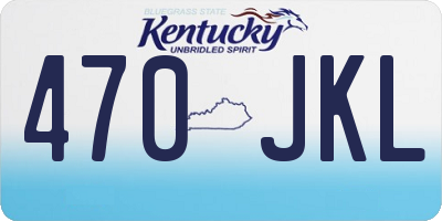 KY license plate 470JKL