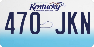 KY license plate 470JKN
