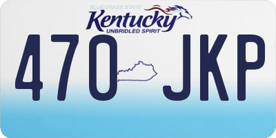 KY license plate 470JKP