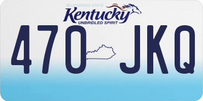 KY license plate 470JKQ