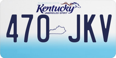 KY license plate 470JKV