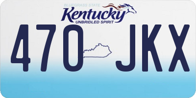 KY license plate 470JKX