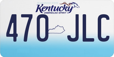 KY license plate 470JLC