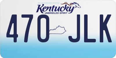 KY license plate 470JLK