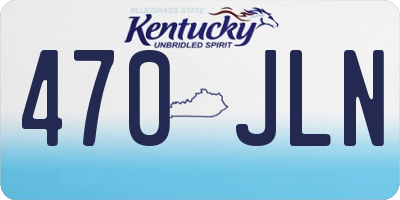 KY license plate 470JLN