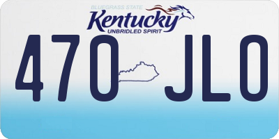 KY license plate 470JLO