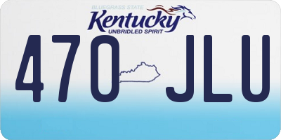 KY license plate 470JLU