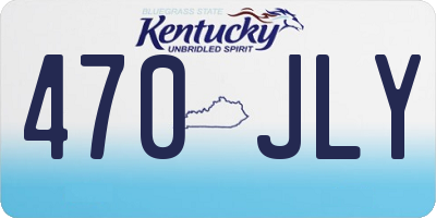KY license plate 470JLY
