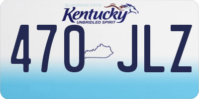 KY license plate 470JLZ