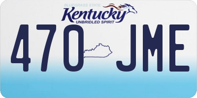KY license plate 470JME