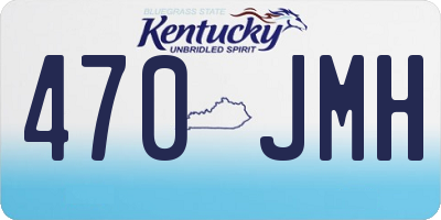 KY license plate 470JMH