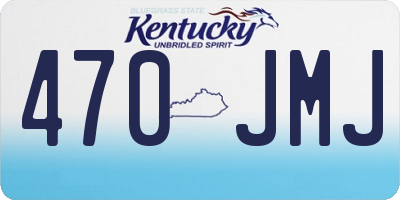KY license plate 470JMJ