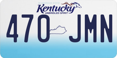 KY license plate 470JMN