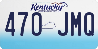 KY license plate 470JMQ