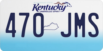 KY license plate 470JMS