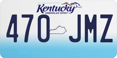 KY license plate 470JMZ