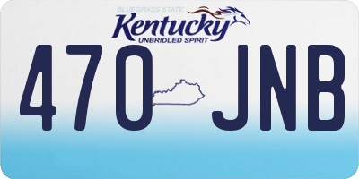 KY license plate 470JNB