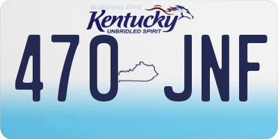 KY license plate 470JNF