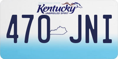 KY license plate 470JNI