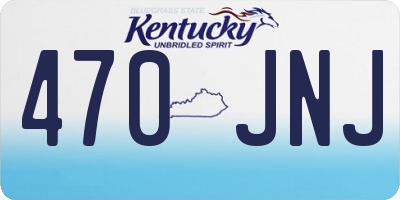 KY license plate 470JNJ