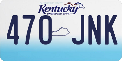 KY license plate 470JNK