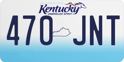 KY license plate 470JNT