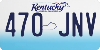 KY license plate 470JNV