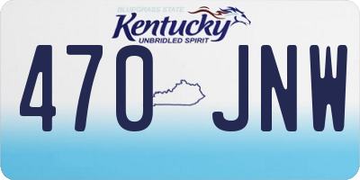 KY license plate 470JNW