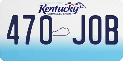 KY license plate 470JOB