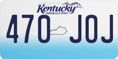 KY license plate 470JOJ