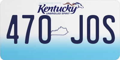 KY license plate 470JOS