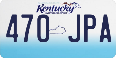 KY license plate 470JPA