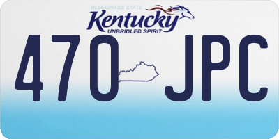 KY license plate 470JPC
