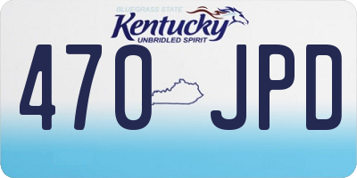 KY license plate 470JPD