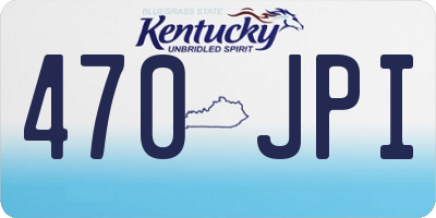 KY license plate 470JPI