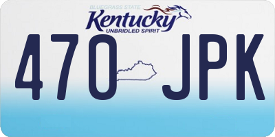 KY license plate 470JPK
