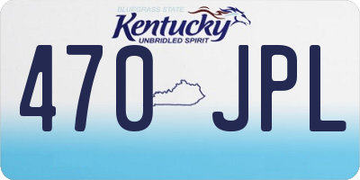 KY license plate 470JPL