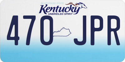 KY license plate 470JPR