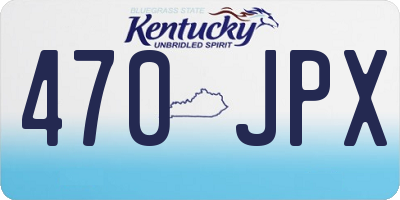 KY license plate 470JPX