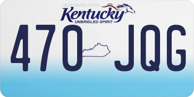 KY license plate 470JQG
