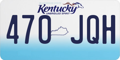 KY license plate 470JQH