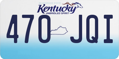 KY license plate 470JQI